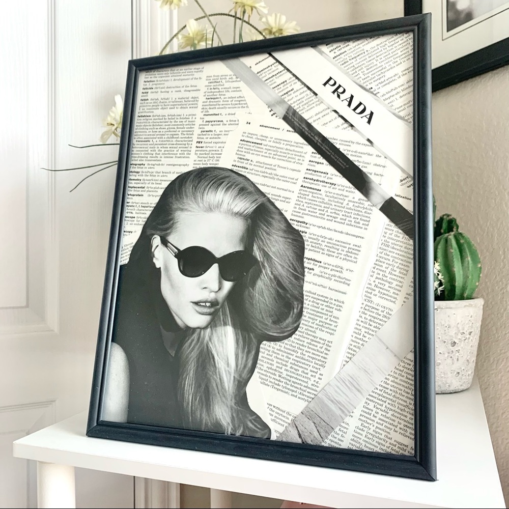 Prada Theme 11x14 Handmade Fashion Collage